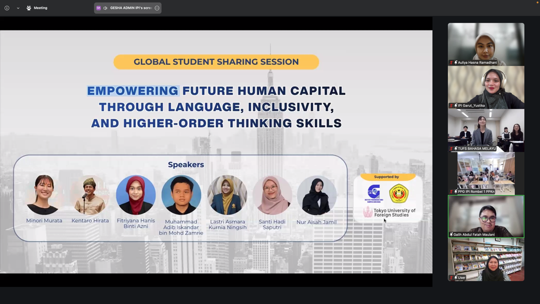 Empowering Future Human Capital: IPI Garut, IPG Malaysia, dan Tokyo University of Foreign Studies Jepang Gelar Sharing Session Internasional